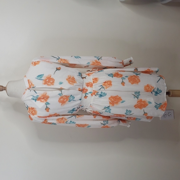 Free People Samantha Lace-up Dress Ivory Combo - Picture 5 of 6